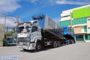 สิบล้อดั้มพ์ ISUZU FXZ 360 ปี 2565 + หางดั้มพ์ สามเพลา อู่เดอะฟินิกซ์ ปี 2565 (2235,3088)