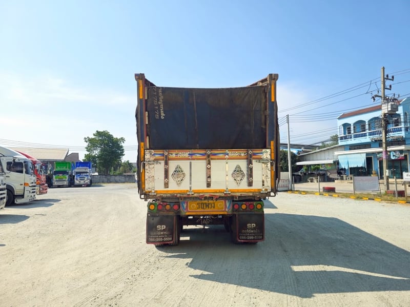 สิบสองล้อดั้ม ISUZU FYH 360 แรง ปี 2556 + หางดั้มพ์ สามคานอู่ ส.สมบัติ ปี 2556 (2507 2508)