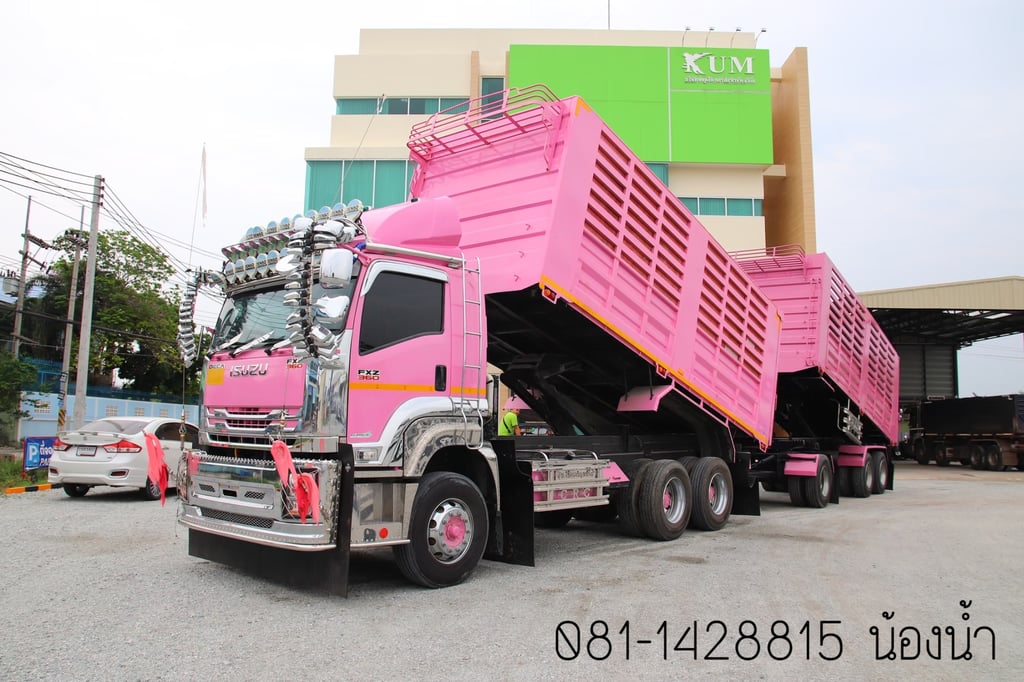 สิบล้อดั้มเกษตร ISUZU FXZ 360 แรง ปี 66 + หางดั้มพ์ สามเพลา อู่ฟีนิกซ์ ปี 2565 (1364 2110)