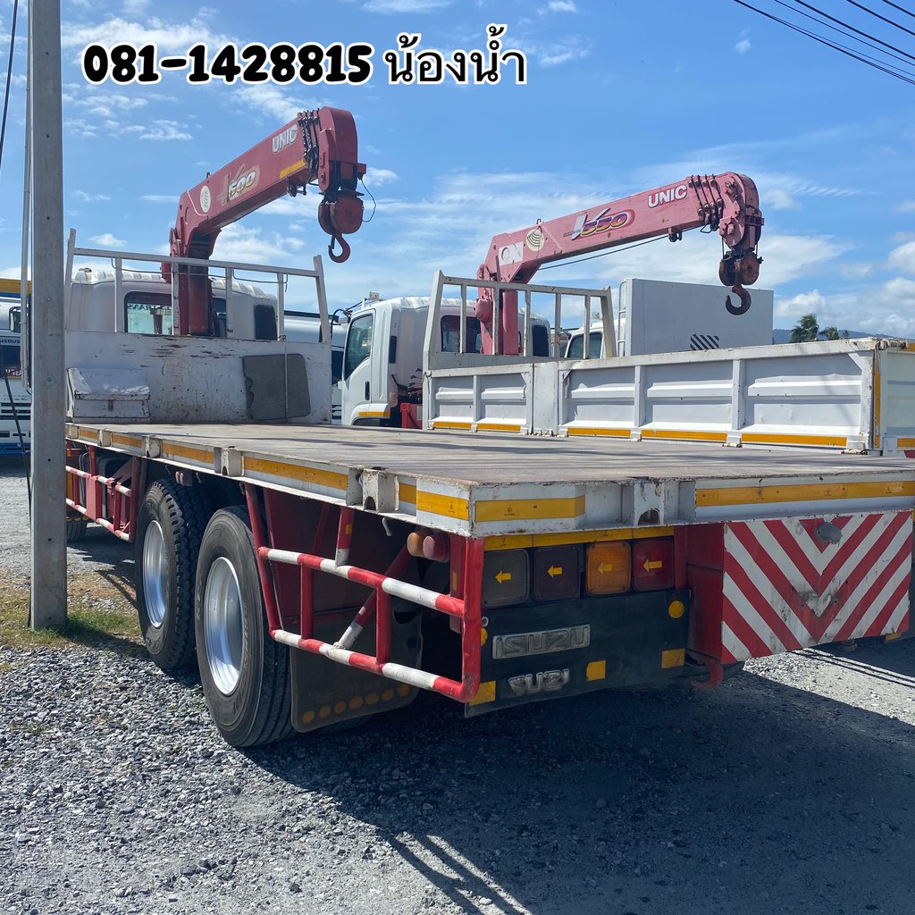 ISUZU FVM 240แรงม้า รถบรรทุก 10ล้อ กระบะเหล็กติดเครน ปี2013 (7224)