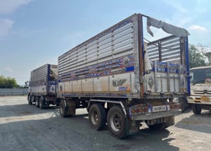 สิบล้อดั้มพ่วงคอกเกษตร HINO FM1A 344แรง ปี 2561 (3362,3363)