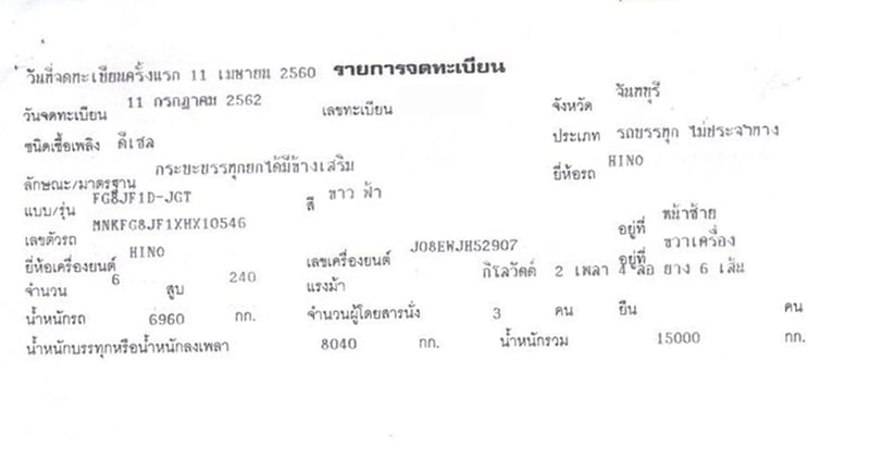 6 ล้อดั้ม HINO FG8J 240 แรง ปี 60