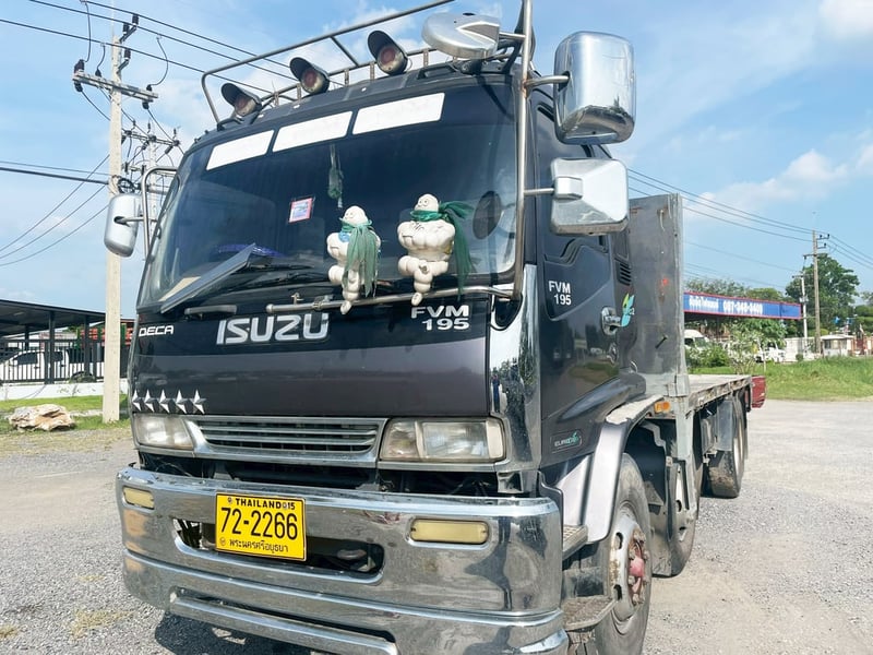 ISUZU FVM 195 แรง ปี 47 รถบรรทุก 12 ล้อ กระบะพื้นเรียบ