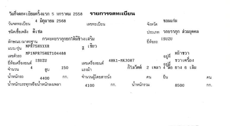 6 ล้อดั้ม เขียวเหนี่ยวทรัพย์ ISUZU NPR 150 แรง ปี 58 6 ล้อดั้ม เขียวเหนี่ยวทรัพย์ ISUZU NPR 150 แรง ปี 58