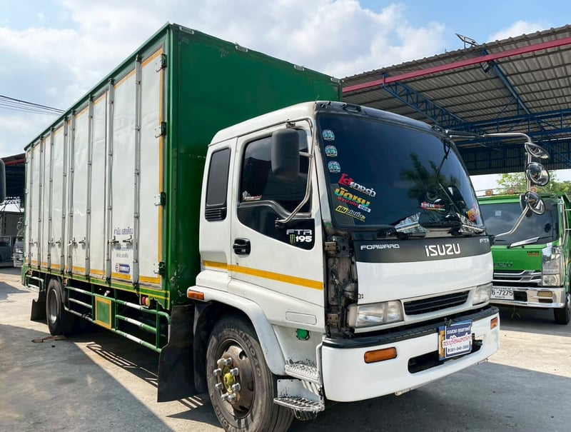 6 ล้อ ตู้บรรทุกเขียว 10 บาน  ISUZU FTR 195 แรง ปี 40