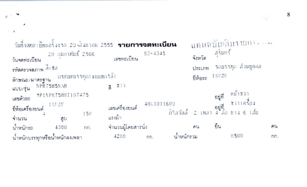 ISUZU NPR75 150 แรง ปี 55 ยาว 3.8 ม.กว้าง 2.3 ม.