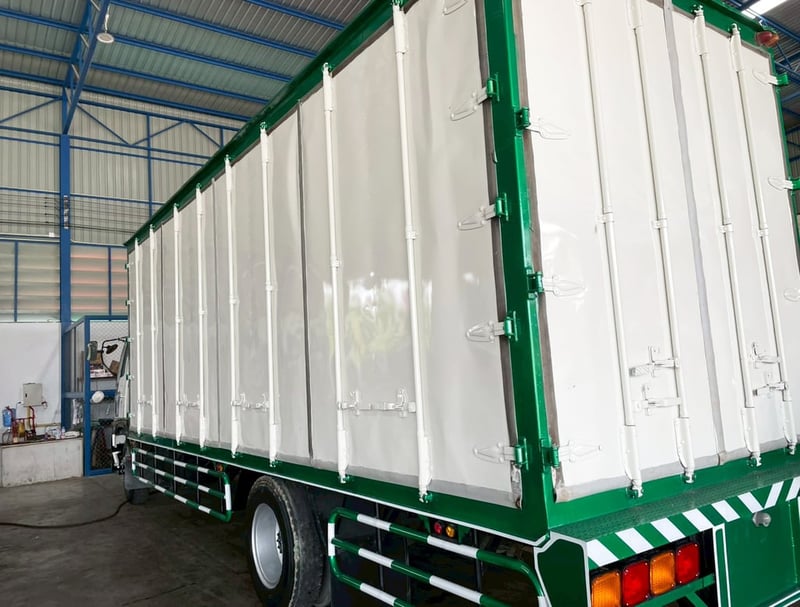 6 ล้อ ตู้บรรทุกเขียว 10 บาน HINO FF1J 210 แรง ปี 43