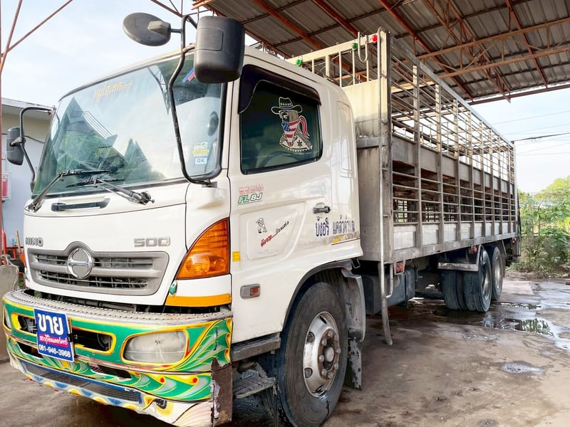 10 ล้อ เฉพาะกิจบรรทุกสุกร  HINO FL8J 212 แรง ปี 53