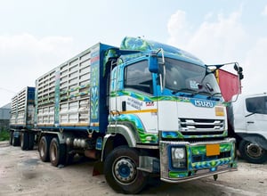 รถบรรทุก 12 ล้อดั้ม พร้อมลูกพ่วง ISUZU FXZ77 360 แรง ปี 61 