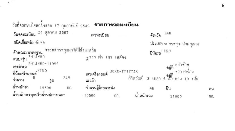 สิบล้อ HINO FM1J 245 แรง ปี 48 