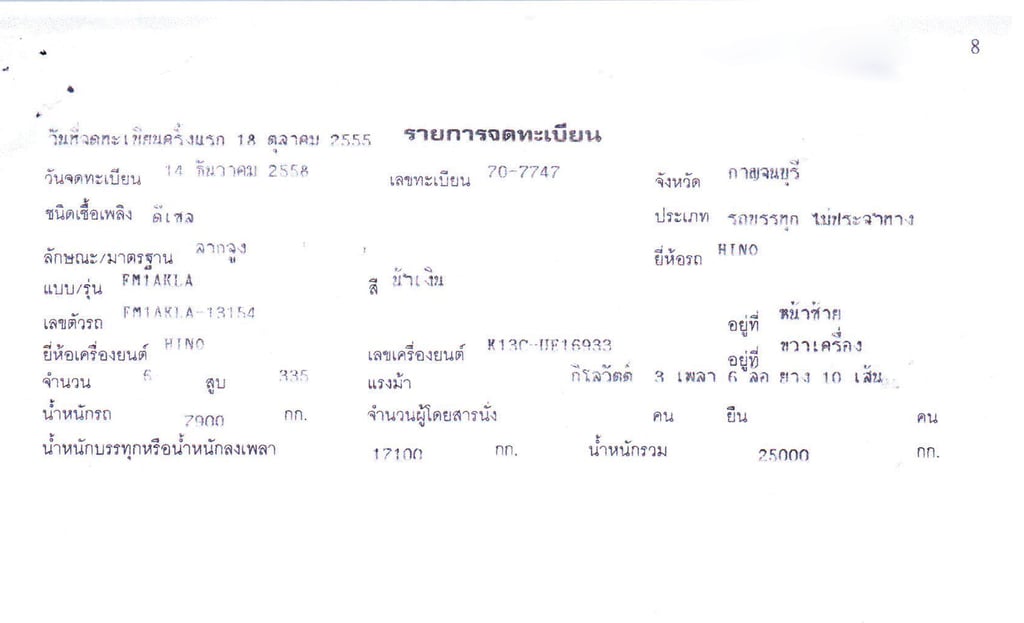 รถ 10 ล้อ หัวลาก HINO FM1A 335 แรง ปี 55