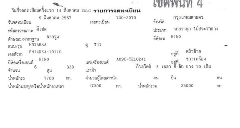 10 ล้อ หัวลาก HINO FM1A 330 แรง ปี 51