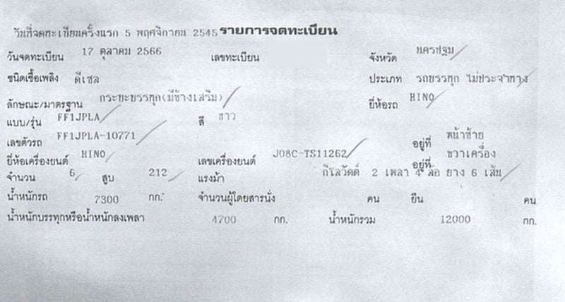 รถบรรทุก 6 ล้อล่อง HINO FF1J 212 แรง ปี 45 รถบรรทุก 6 ล้อล่อง HINO FF1J 212 แรง ปี 45