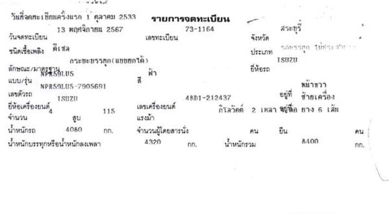 6 ล้อ ดั้ม น้ำเงิน นำทรัพย์ มาแล้ว  ISUZU NPR 115 แรง ปี 33