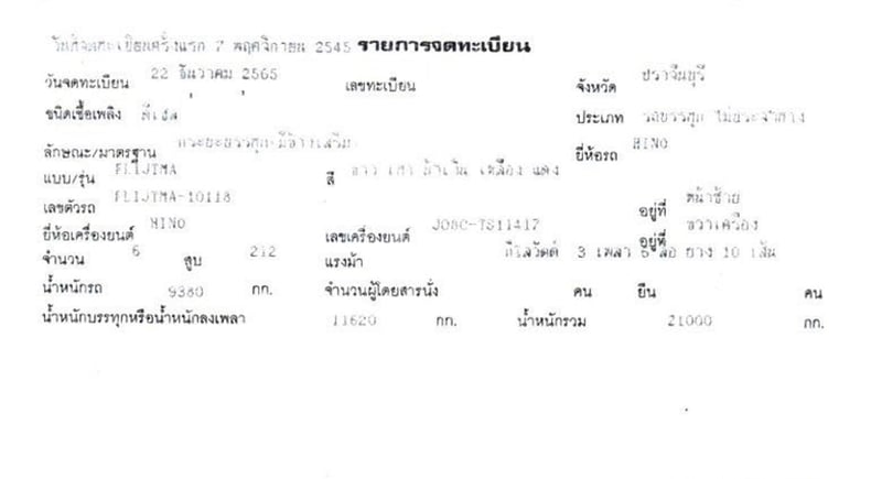 รถบรรทุก 10 ล้อล่อง เ HINO FL1J 212 แรง ปี 45