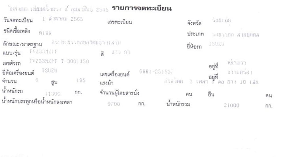 10 ล้อ ดั้มขาว  ISUZU FVZ 195 แรง ปี 45 เกียร์เดิม พร้อมใช้งาน