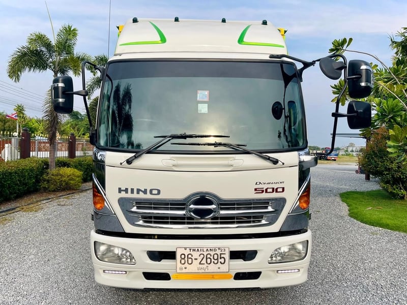 6 ล้อ HINO MEGA FC9JJ 175 แรง เทอร์โบ ปี 2559  ตู้แห้งเปิดได้รอบคัน ตู้ 10 บาน 