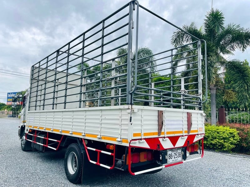 6 ล้อ HINO MEGA FC9J 175 กระบะคอกเหล็กสูง กระบะยาว 5.50 กว้าง 2.20 สูง 2.20  