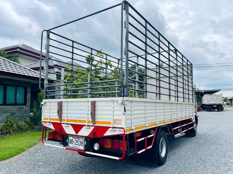 6 ล้อ HINO MEGA FC9J 175 กระบะคอกเหล็กสูง กระบะยาว 5.50 กว้าง 2.20 สูง 2.20  