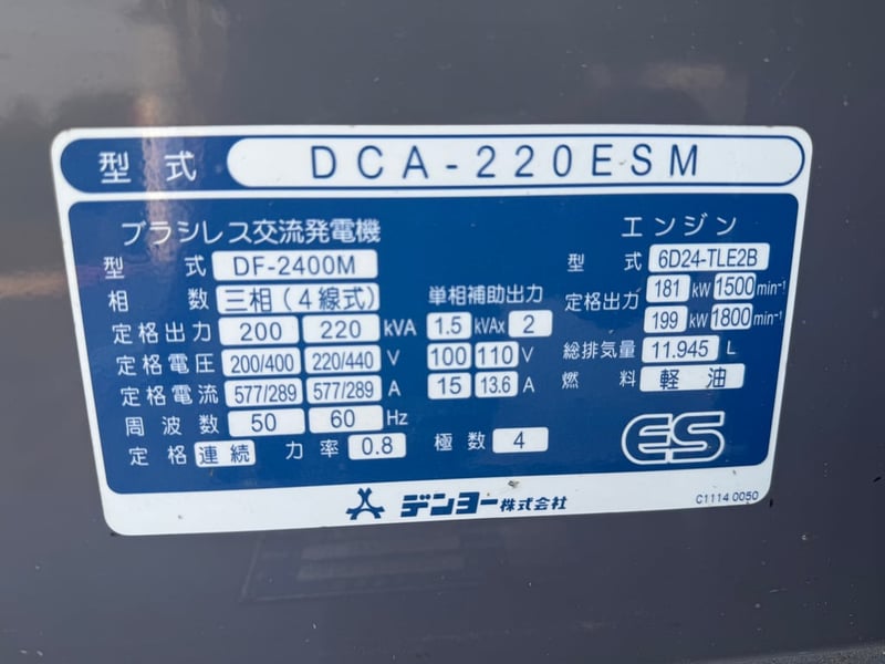 เครื่องปั่นไฟมือสอง เดนโย่