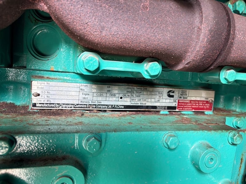 เครื่องปั่นไฟคัมมิ่นส์ มือสอง  ขนาด 500Kva