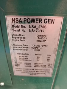 เครื่องปั่นไฟคัมมิ่นส์มือสอง