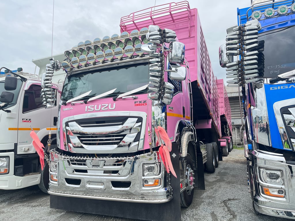 สิบล้อดั้มพ์พ่วงแม่ลูกคอกเกษตร ISUZU FXZ 360แรง ปี 66 (1364,2110)