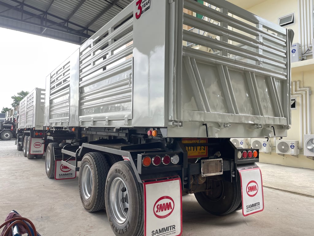 สิบล้อดั้มพ์พ่วงแม่ลูก กระบะสามมิตรแท้  HINO FM1A 344แรง ปี 2566 (1506,1507)