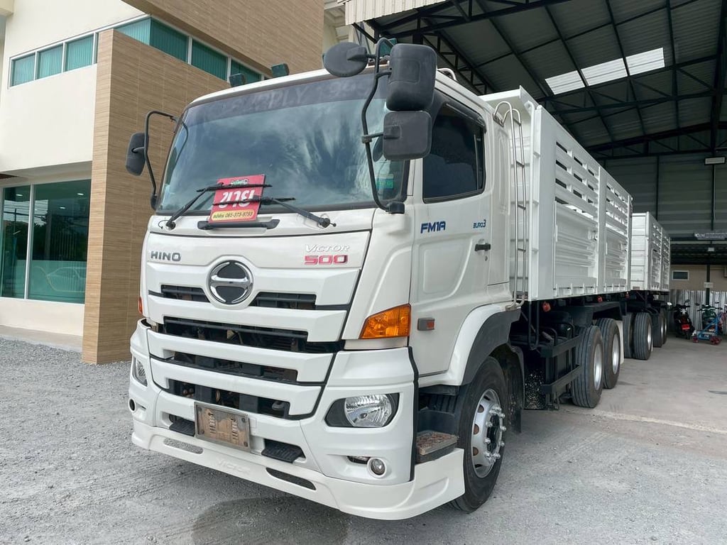 สิบล้อดั้มพ์พ่วงแม่ลูก กระบะสามมิตรแท้ HINO FM1A 344 แรง ปี 2566 (1506,1507)