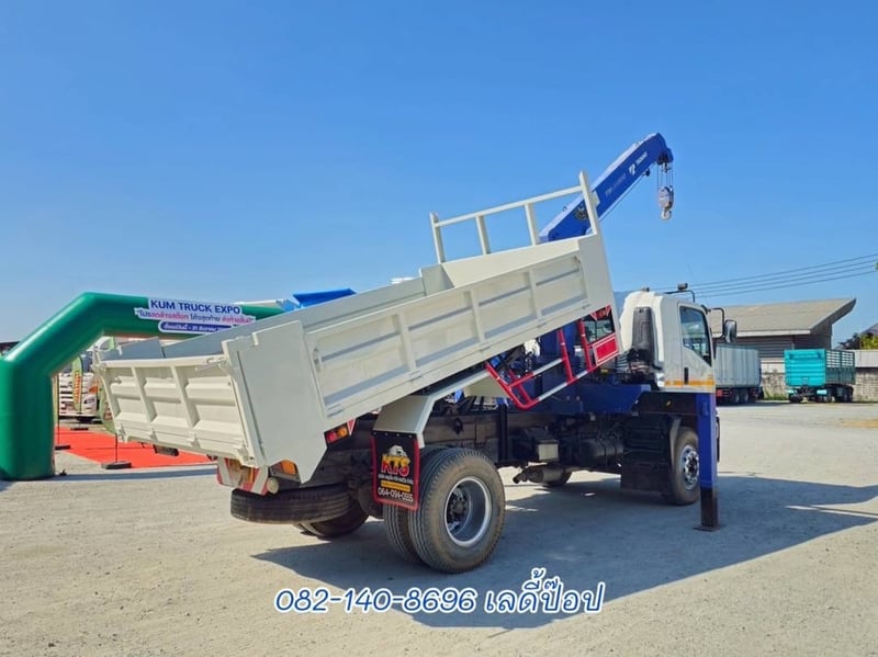 หกล้อดั้มพ์ติดเครน ISUZU FTR  240แรง ปี 66 (3266)