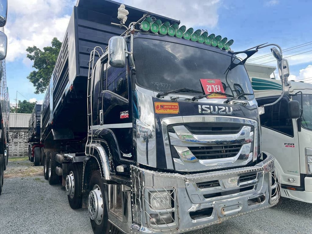 สิบสองล้อดั้มพ์พ่วงแม่ลูก ISUZU FYH 360แรง ปี 65 (3777,3778)