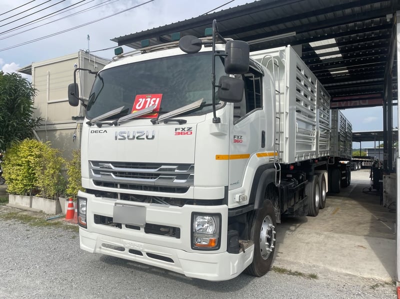สิบล้อดั้มพ์พ่วงแม่ลูก ISUZU FXZ 360 ปี 65 ดั้มพ์สามมิตรแท้ (3843,3844)