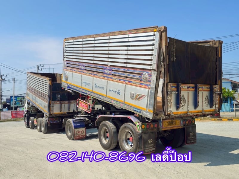 🔥โปsลดกระหน่ำต่ำกว่าทุน 12 ล้อแท้พ่วงดั้มพ์ 🔥 สิบสองล้อดั้มพ์พ่วง ISUZU FYH 360แรง ปี 2556 (2507,2508)