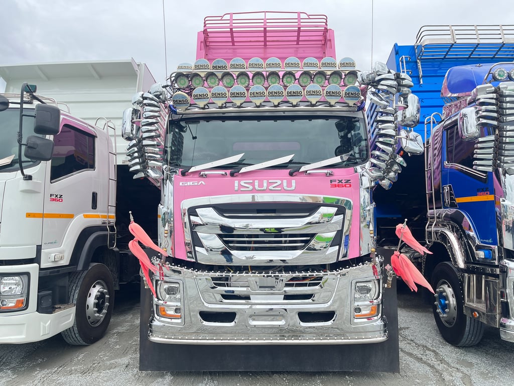 สิบล้อดั้มพ์พ่วงแม่ลูกคอกเกษตร ISUZU FXZ 360แรง ปี 66 (1364,2110)