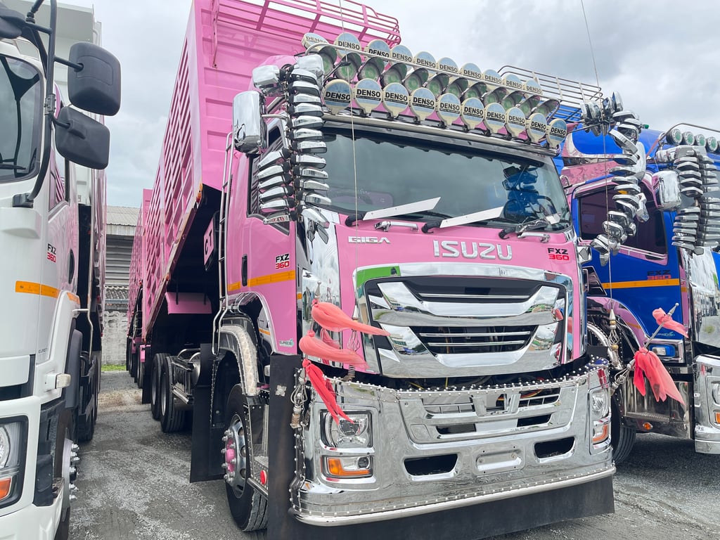 สิบล้อดั้มพ์พ่วงแม่ลูกคอกเกษตร ISUZU FXZ 360แรง ปี 66 (1364,2110)