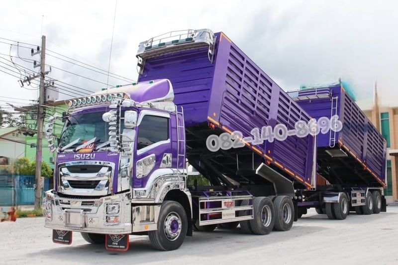 สิบล้อดั้มพ์พ่วง ISUZU FXZ 360 แรงม้า ผลิตปี 66 แต่งหน้า GIGA (2533) สิบล้อดั้มพ์พ่วง ISUZU FXZ 360 แรงม้า ผลิตปี 66 แต่งหน้า GIGA (2533)