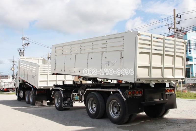 สิบล้อดั้มพ์พ่วง Hino FM1A  344 แรงม้า ปี 2556 (3163,3164)
