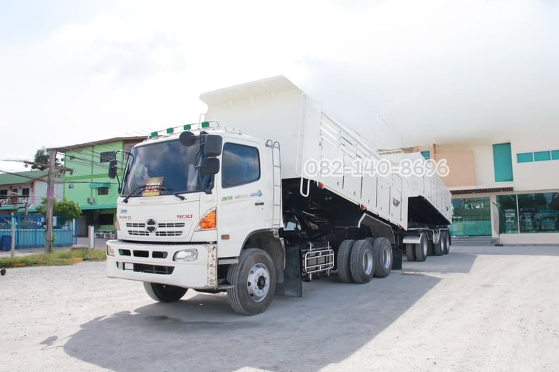 สิบล้อดั้มพ์พ่วง Hino FM1A  344 แรงม้า ปี 2556 (3163,3164)