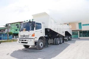สิบล้อดั้มพ์พ่วง Hino FM1A  344 แรงม้า ปี 2556 (3163,3164)