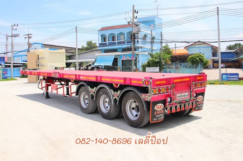 หางพื้นเรียบ สามเพลา  อู่ The Sun  ปี 65 (0376)