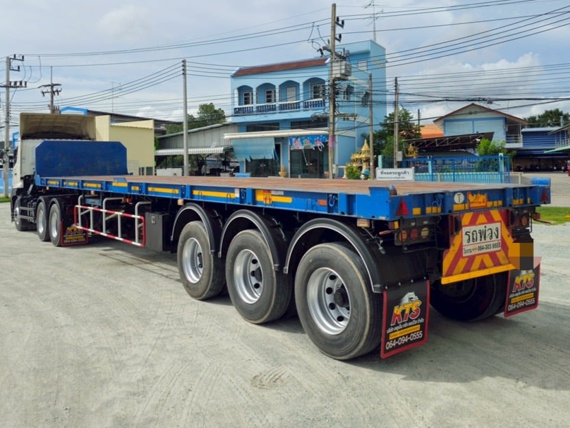 สิบล้อหัวลาก HINO FM1A 344แรง ปี 2566 พร้อมหางพื้นเรียบ สามเพลา อู่ WAFA ปี 2566 (2348,2350)