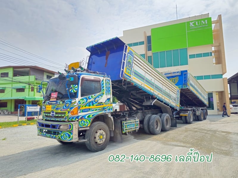 สิบล้อดั้มพ์พ่วง HINO FM1A 344แรง ปี 2556 (3163,3164)