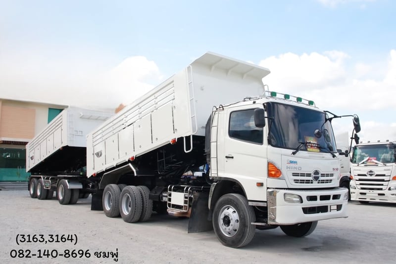 สิบล้อดั้มพ์พ่วง Hino FM1A 344 แรงม้า ปี 2556 (3163,3164) สิบล้อดั้มพ์พ่วง Hino FM1A 344 แรงม้า ปี 2556 (3163,3164)