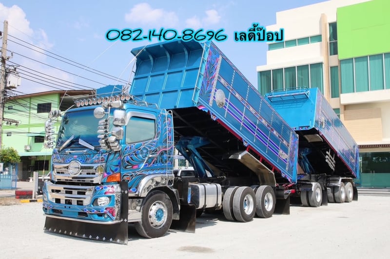 🔥💥 โปรลดกระหน่ำต่ำกว่าทุน ดั้มพ์พ่วง380 💥🔥 สิบล้อดั้มพ์พ่วง HINO VICTOR 500  FM2P 380แรง ปี 64 (2344,TD35)
