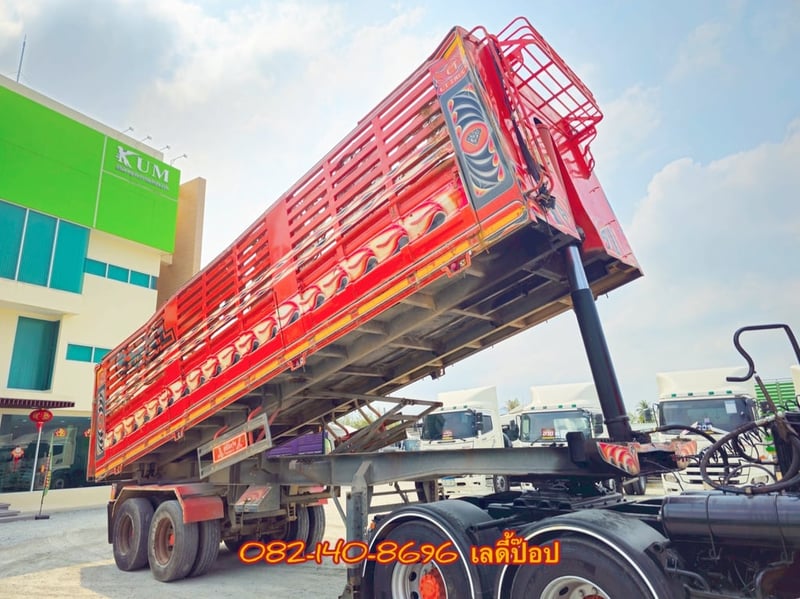 สิบสองล้อหัวลาก HINO  FM1A 344แรง ปี 2566 พ่วงเซมิดั้มพ์เสาธง สองเพลา อู่ CCT ปี 2566 (9078,9079)