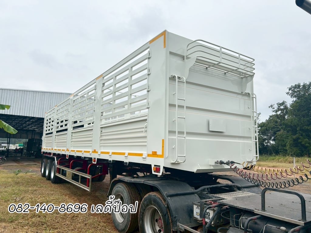 หางกระบะคอกเหล็ก 3 เพลา ป้ายแดง (0735)