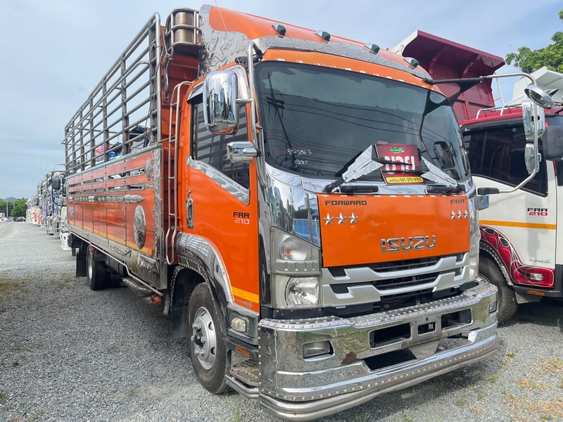 ISUZU FRR 210แรงม้า รถบรรทุก 6ล้อ กระบะคอกสูง ปี2020 (3563)