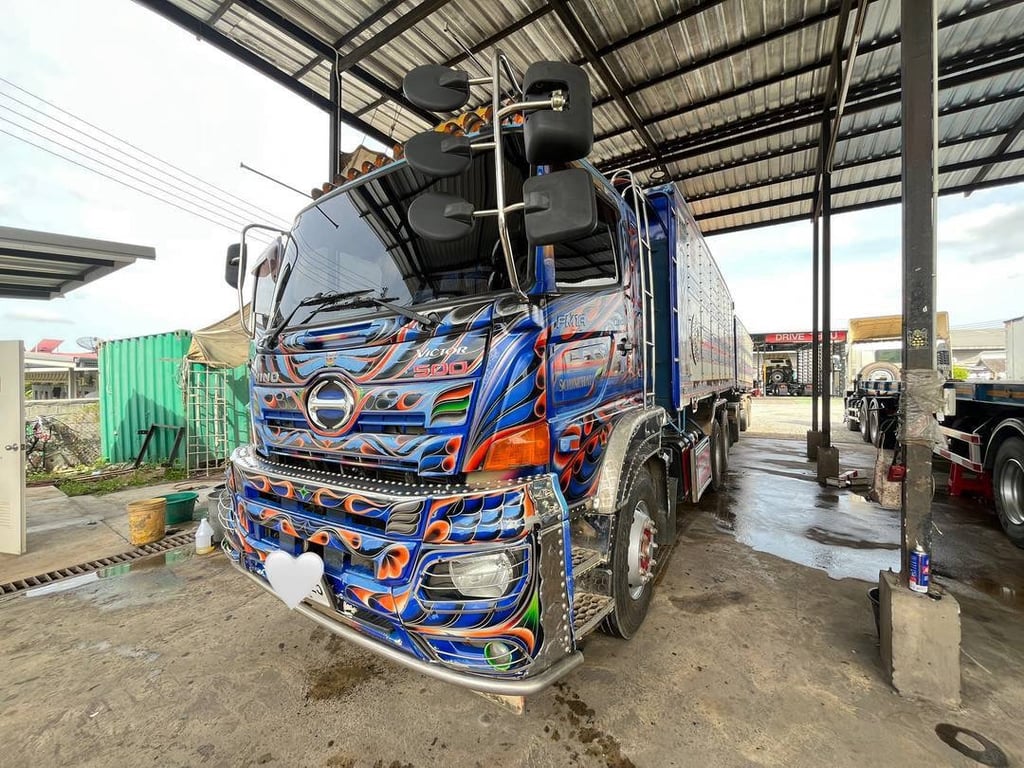 HINO FM 344แรงม้า รถบรรทุก 10ล้อ พ่วงแม่ลูก ปี2017 (7825,7826)