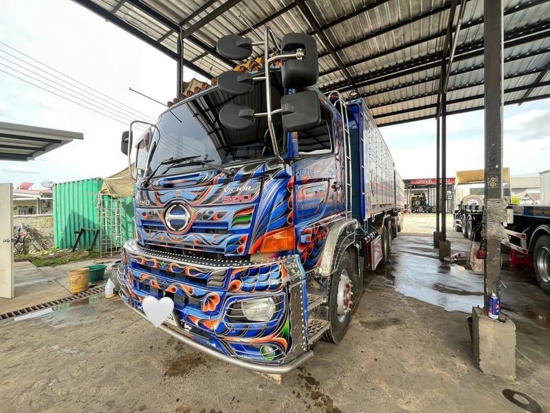 HINO FM 344แรงม้า รถบรรทุก 10ล้อ พ่วงแม่ลูก ปี2017 (7825,7826)