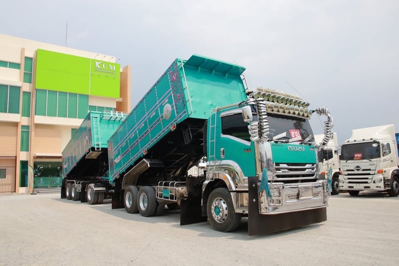  สิบล้อดั้มพ์พ่วง ISUZU FXZ  360 แรงม้า ปี 65 (1245,1246)